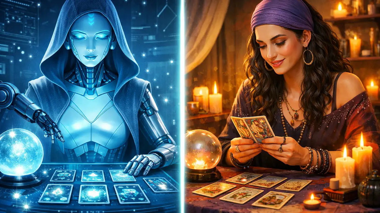 AI 塔羅占卜 vs 真人塔羅師：哪種更適合你？