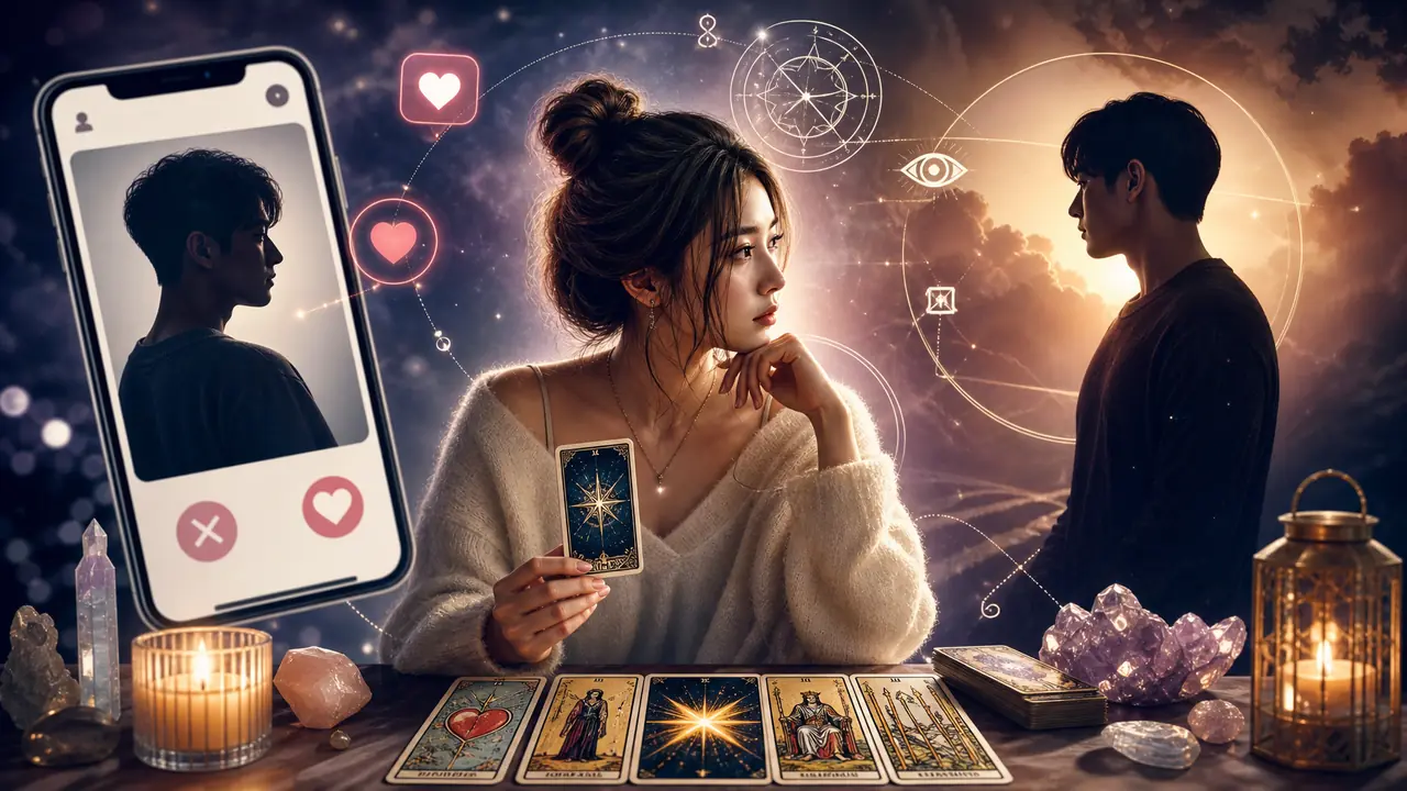 交友軟體塔羅：配對後見面前的判斷訊號 — Askaseer 星語塔羅配圖