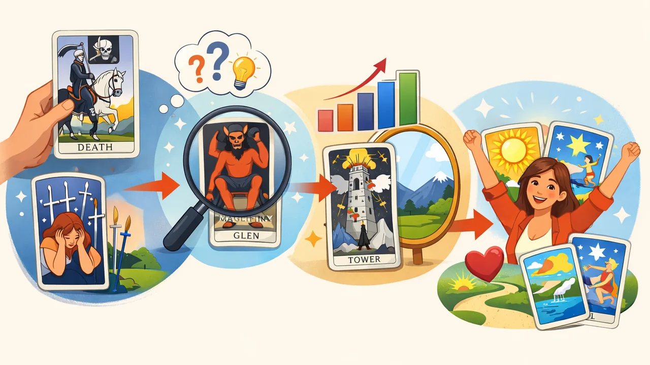 塔羅牌抽到壞牌不要慌：怎麼正確解讀負面牌義：完整指南