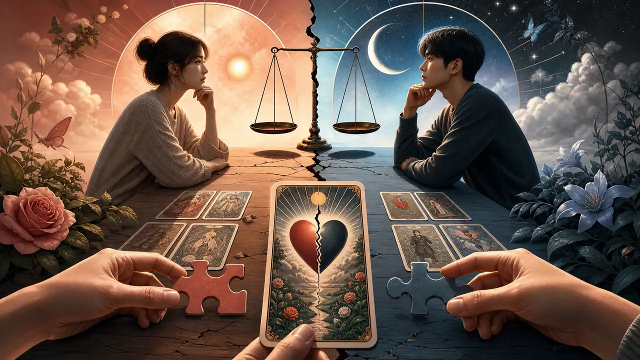 愛情塔羅看價值觀不合：磨合妥協與底線訊號 — Askaseer 星語塔羅配圖