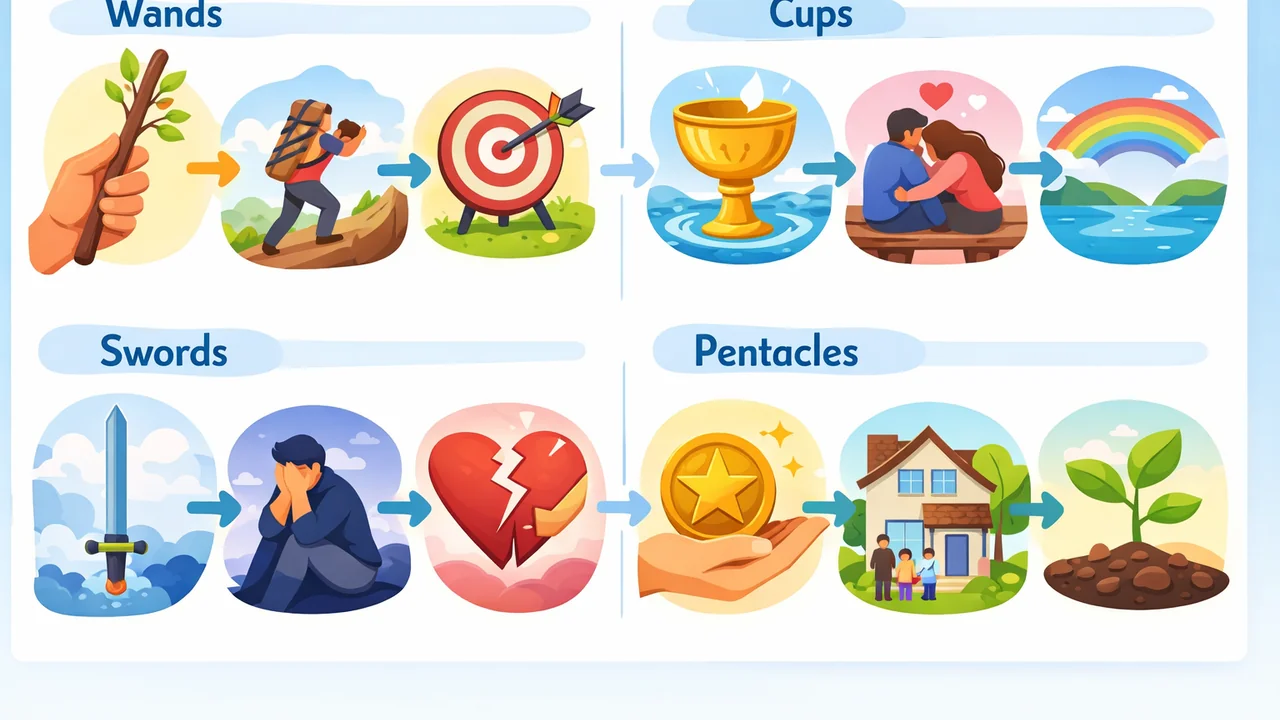 小阿爾克那牌義完整指南：四花色怎麼解讀