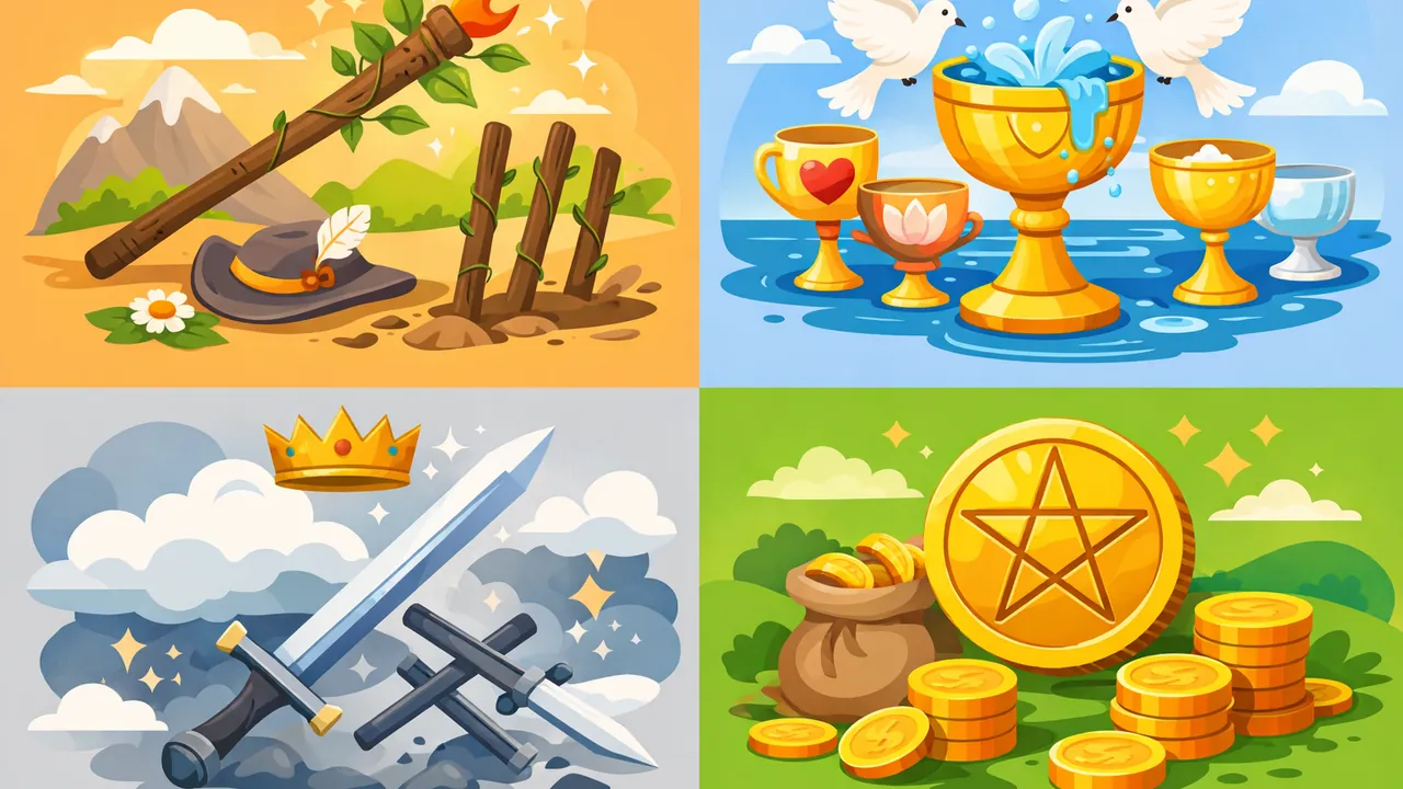 小阿爾克那是什麼？權杖、聖杯、寶劍、錢幣四組牌義完整解析