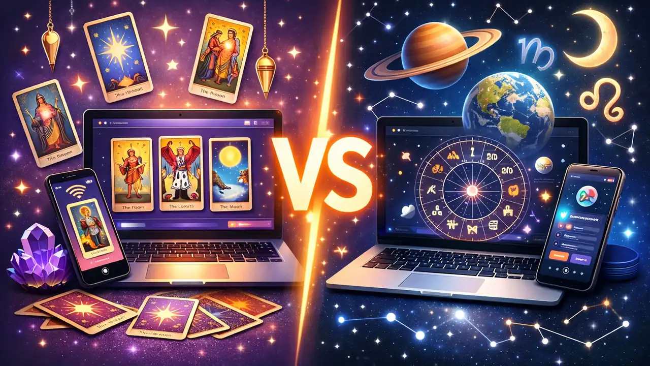 線上塔羅占卜和占星哪個更準？兩種工具的差異比較