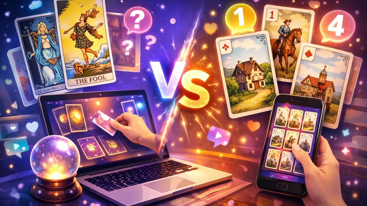 線上占卜塔羅和雷諾曼卡差在哪？你不知道的真相