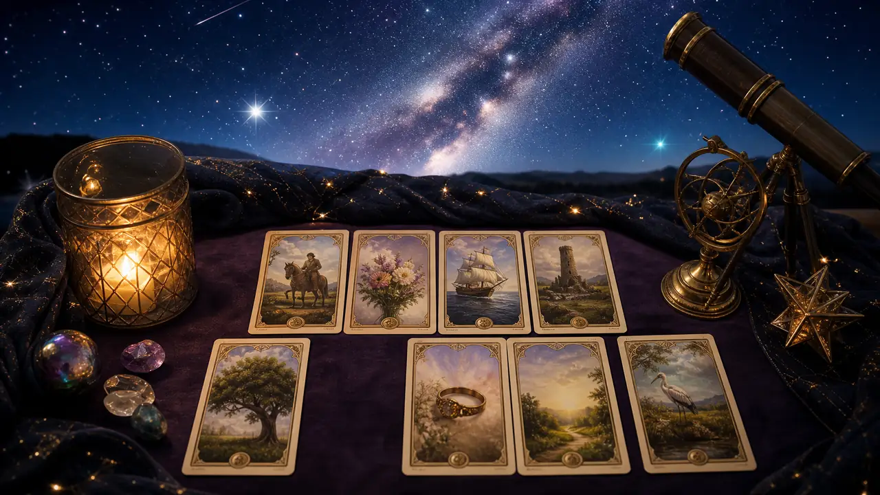 stargazer's oracle 線上 雷諾 曼 占卜 — Askaseer 星語塔羅配圖