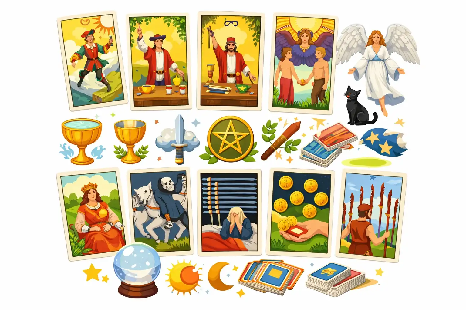 塔羅牌78張牌義大全：每張牌的象徵意義