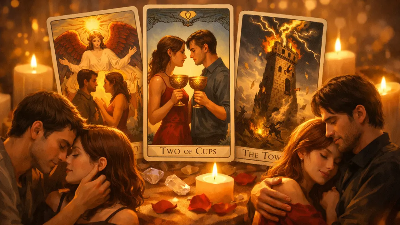 感情牌組合怎麼看？戀人、聖杯二、塔牌等常見組合解析