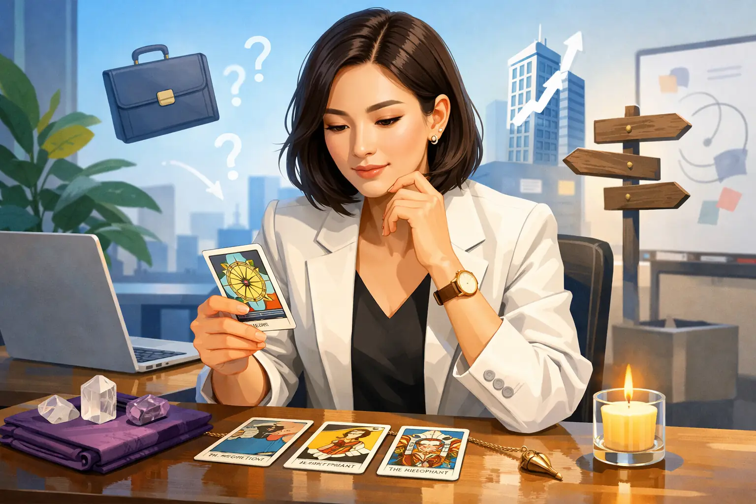 塔羅牌事業方向迷惘時怎麼占卜？