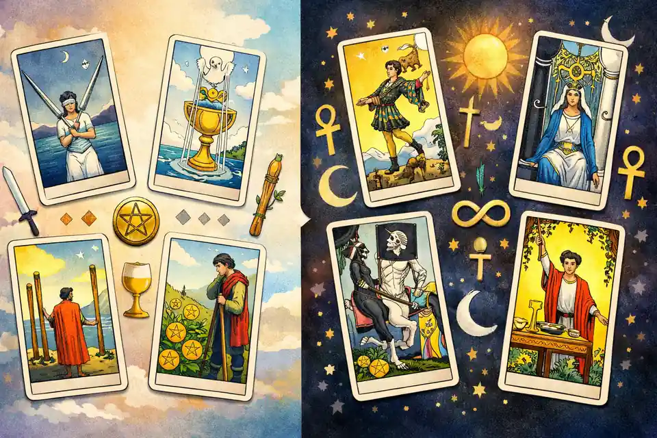 塔羅牌小阿爾卡納和大阿爾卡納影響力有何不同