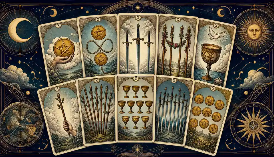 小塔羅 (數字) The Minor Arcana (Pip) — Askaseer 星語塔羅配圖