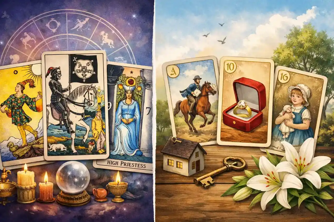 塔羅牌 vs 雷諾曼：哪個更準、又該怎麼選？