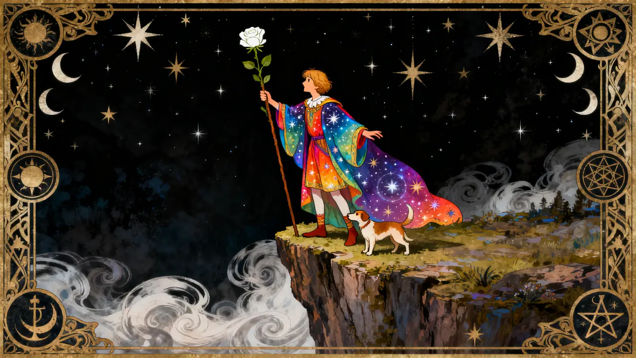 愚者牌完整牌義解讀：塔羅愚者代表什麼：完整解析 — Askaseer 星語塔羅配圖