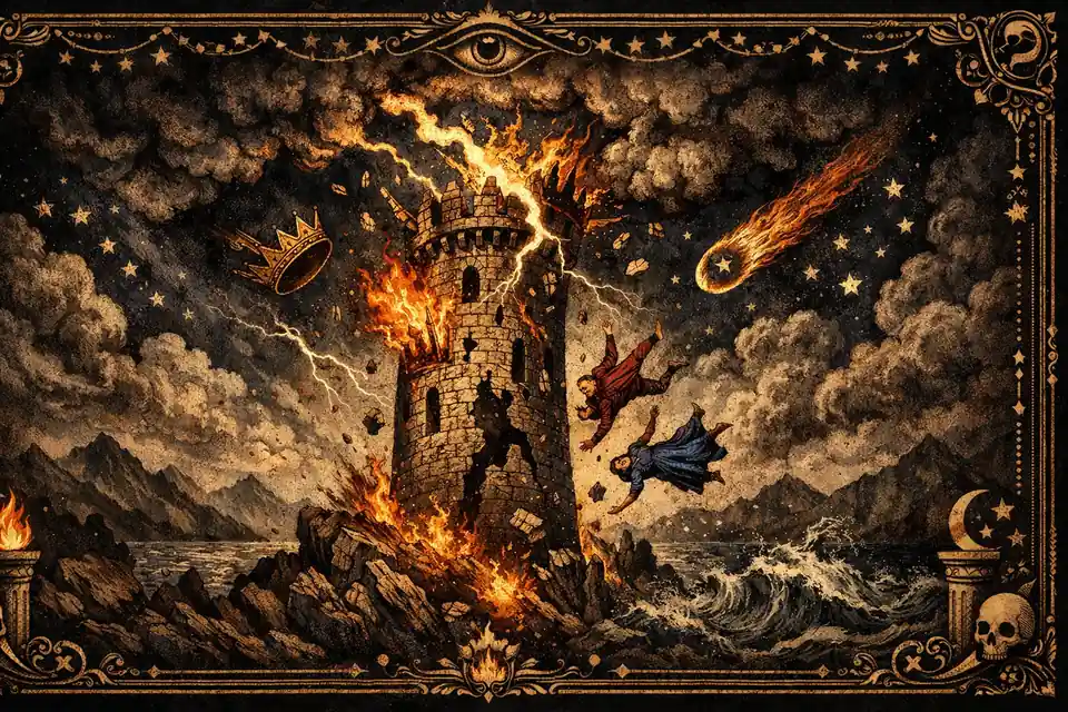 高塔牌代表什麼？突破與崩解的塔羅解讀